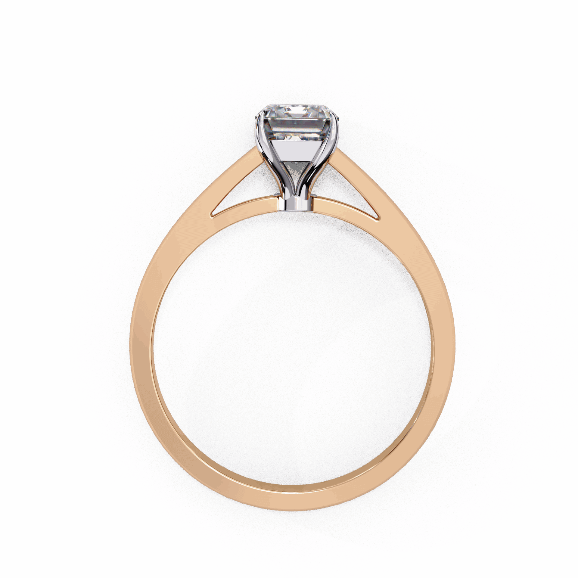 1.25 Carat Radiant Cut Solitaire Ring in Moissanite | House of Estara