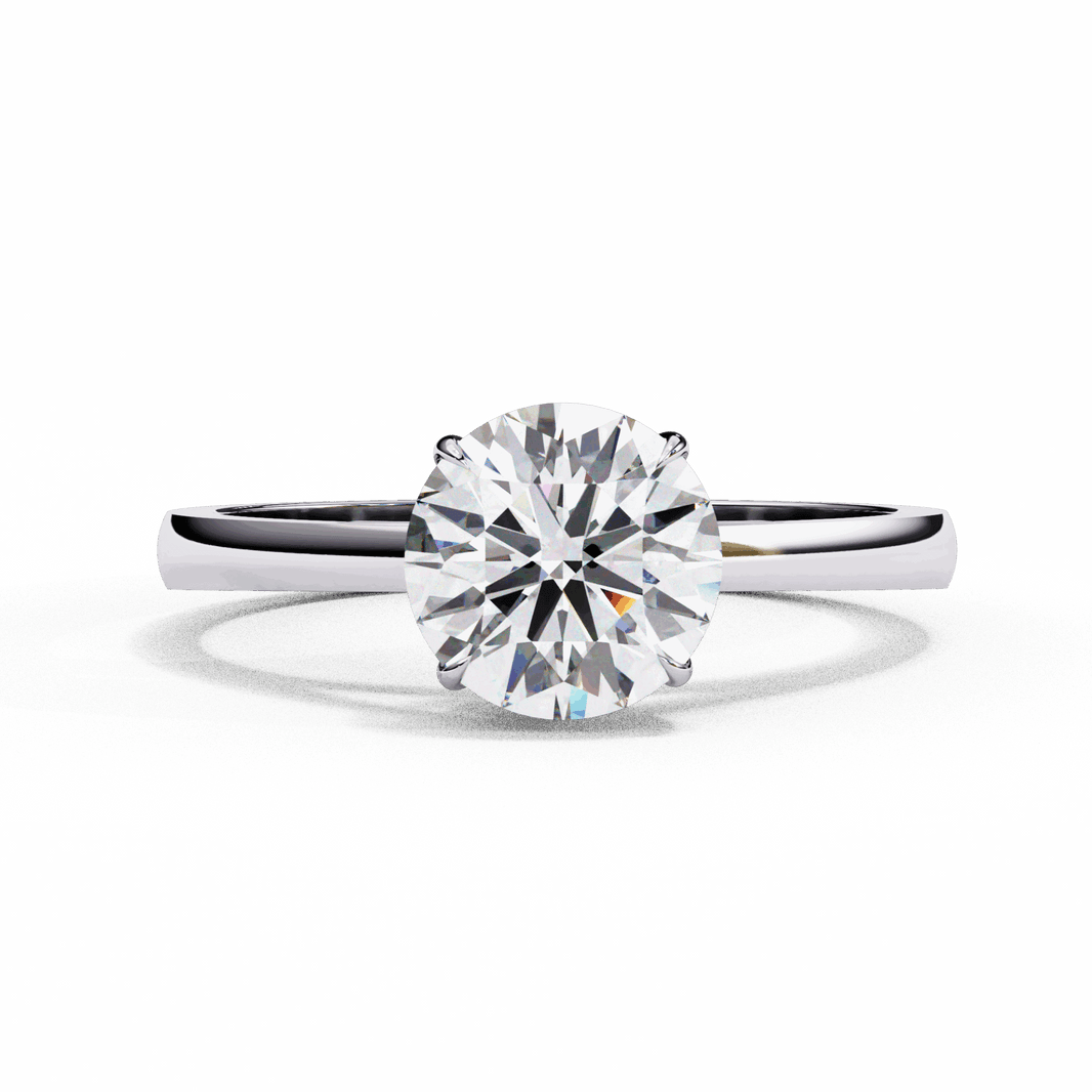 1.25 Carat Round Cut Solitaire Ring in Moissanite | House of Estara