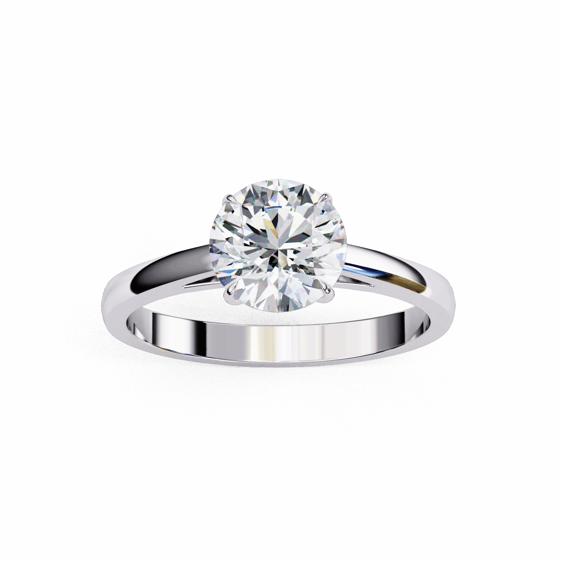 1.25 Carat Round Cut Solitaire Ring in Moissanite | House of Estara