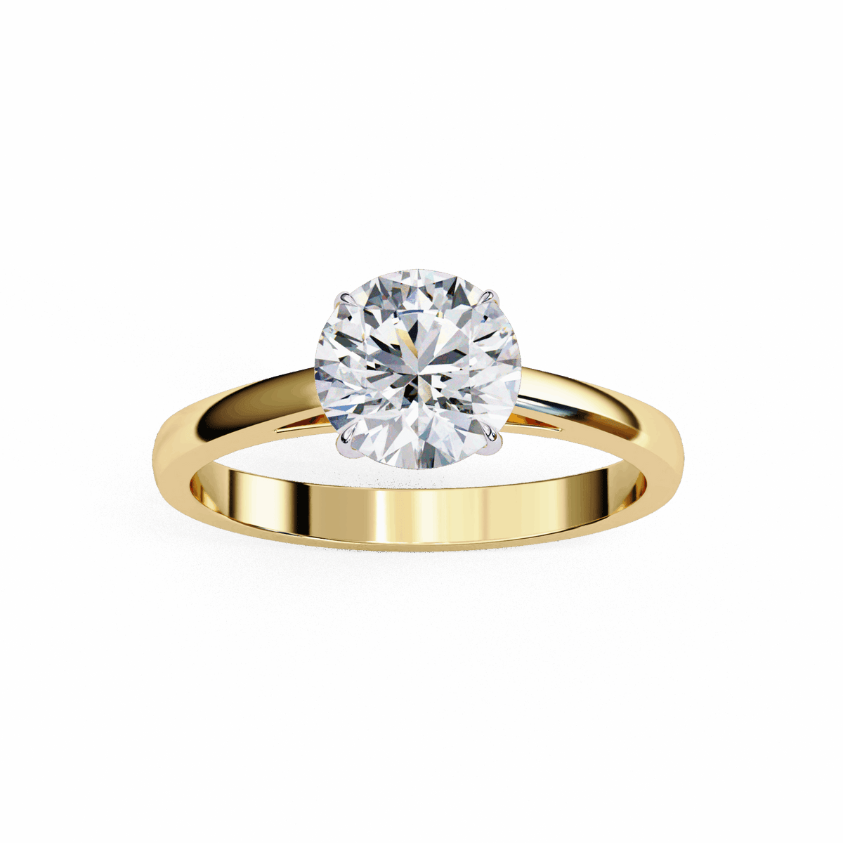 1.25 Carat Round Cut Solitaire Ring in Moissanite | House of Estara