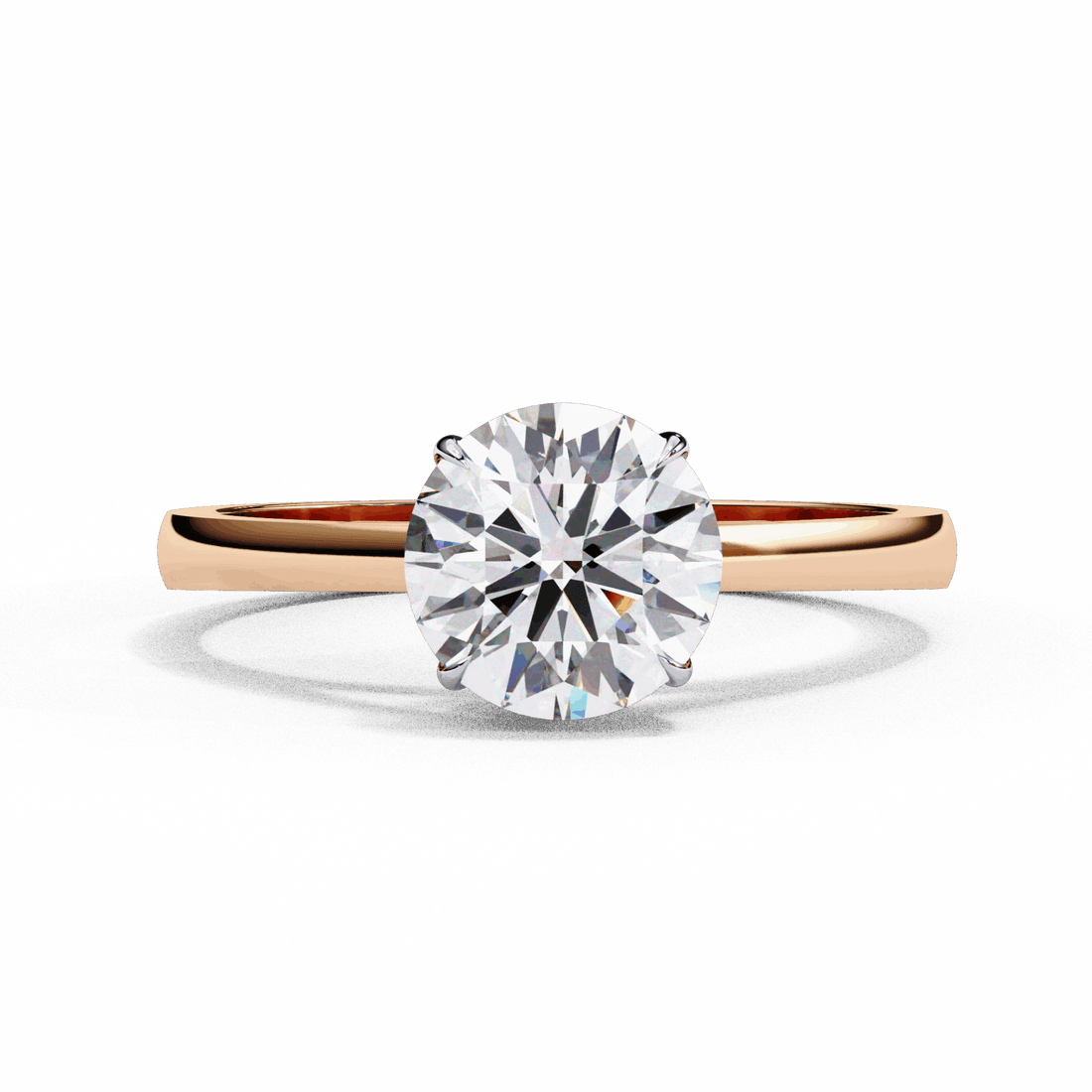 1.25 Carat Round Cut Solitaire Ring in Moissanite | House of Estara