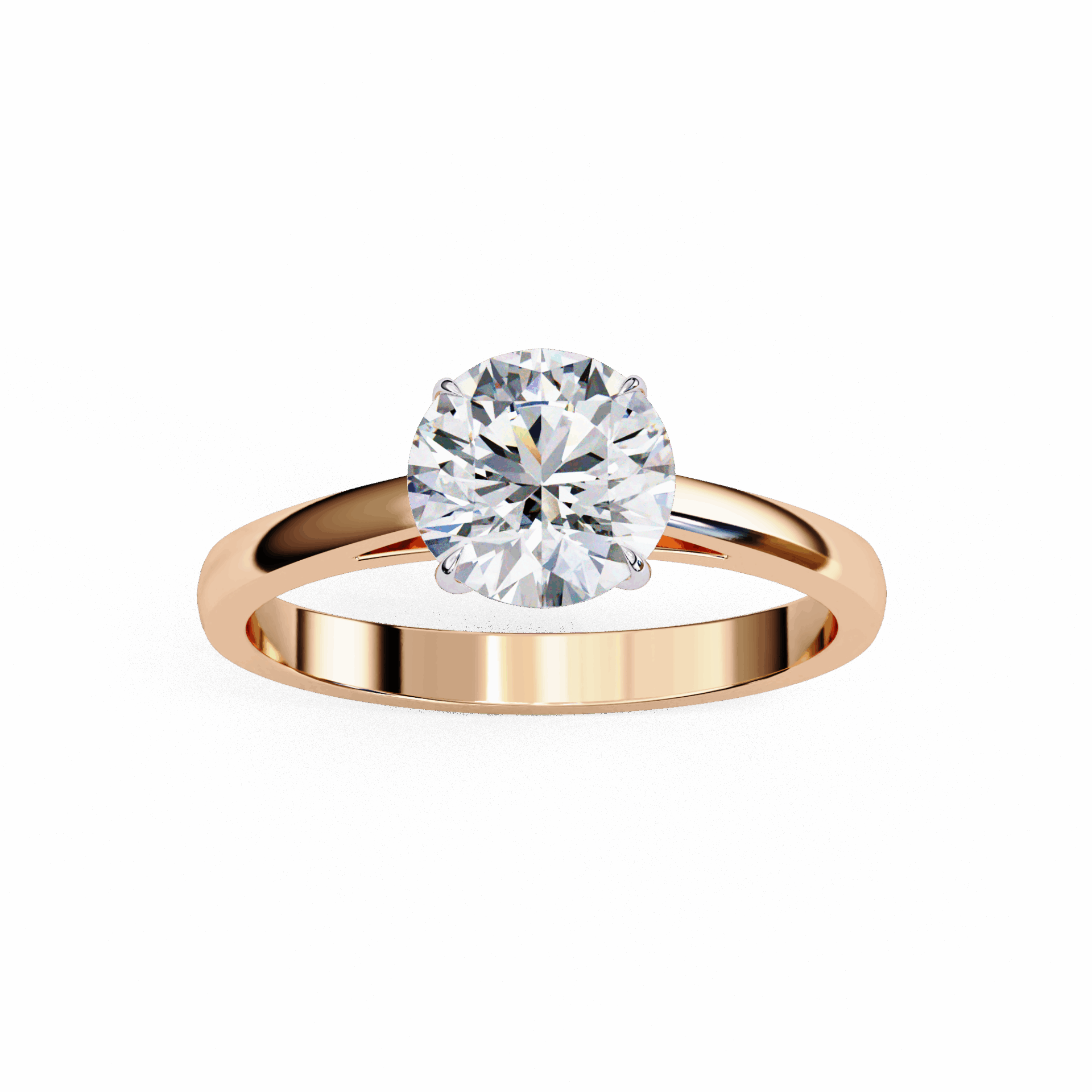 1.25 Carat Round Cut Solitaire Ring in Moissanite | House of Estara