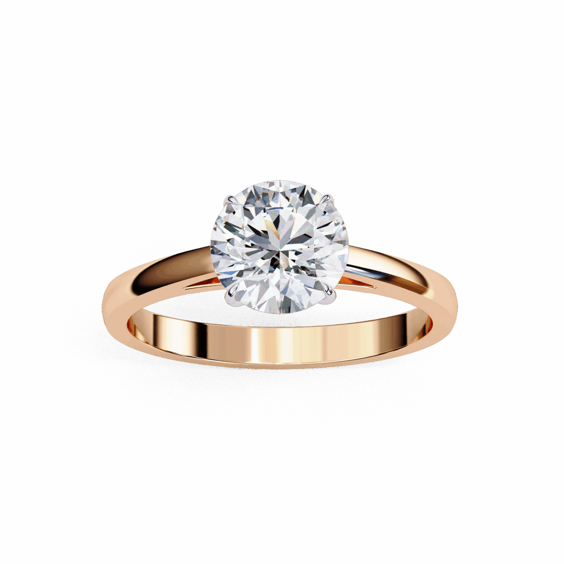 1.25 Carat Round Cut Solitaire Ring in Moissanite | House of Estara