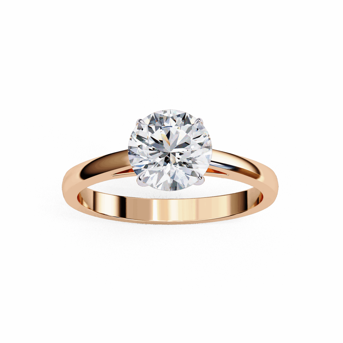 1.25 Carat Round Cut Solitaire Ring in Moissanite | House of Estara