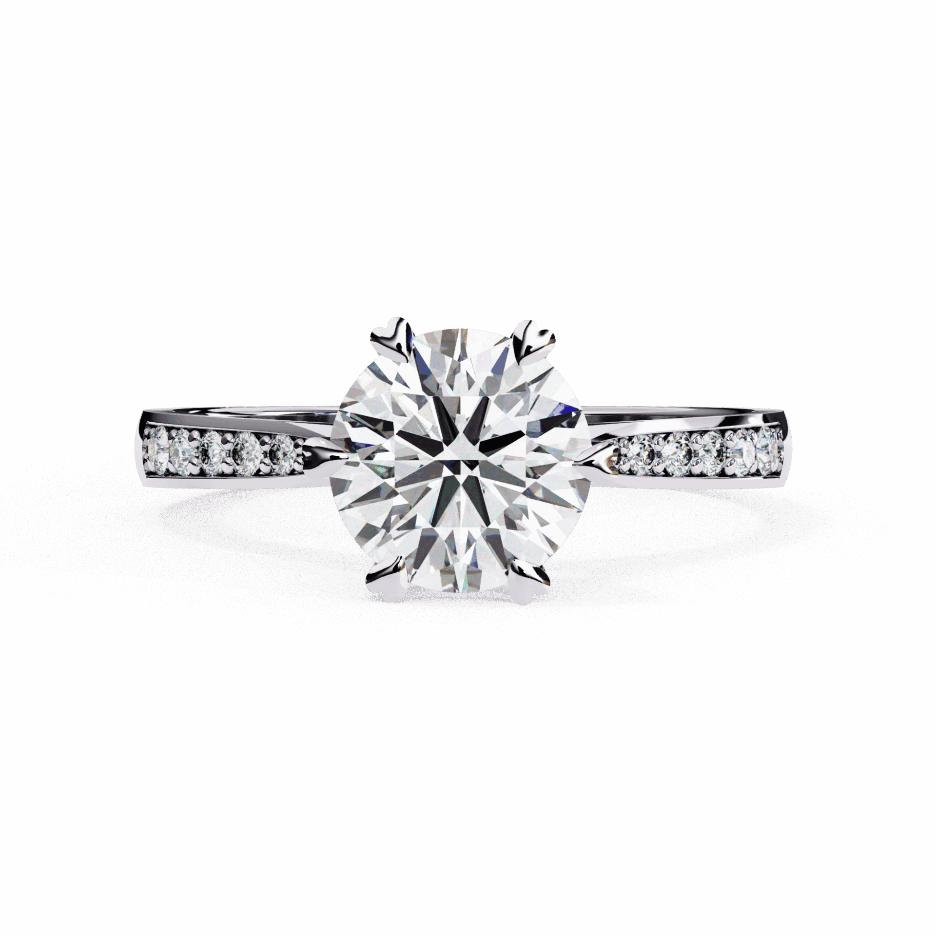1.5 Carat Round Channel Setting Solitaire Ring in Moissanite | House of Estara