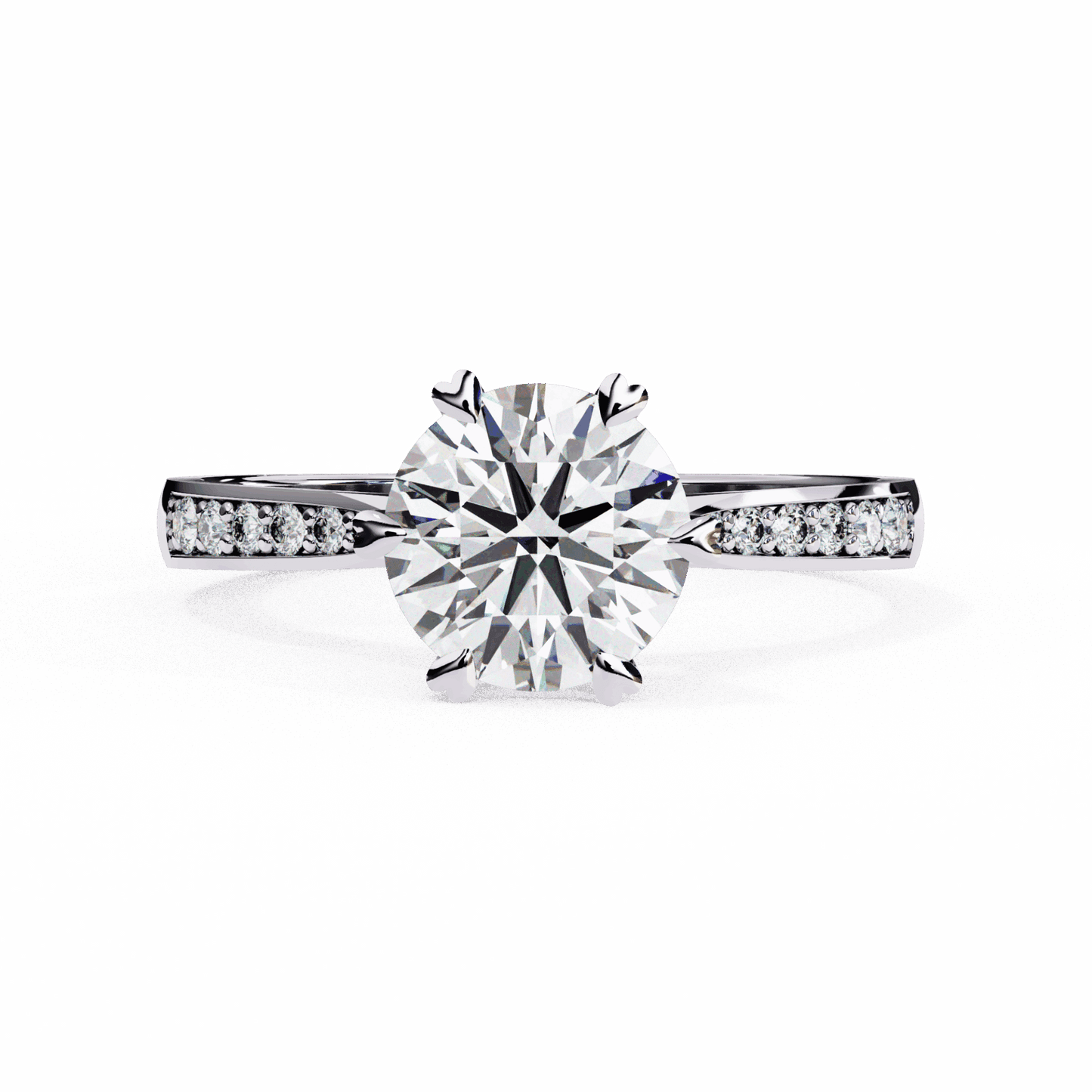 1.5 Carat Round Channel Setting Solitaire Ring in Moissanite | House of Estara