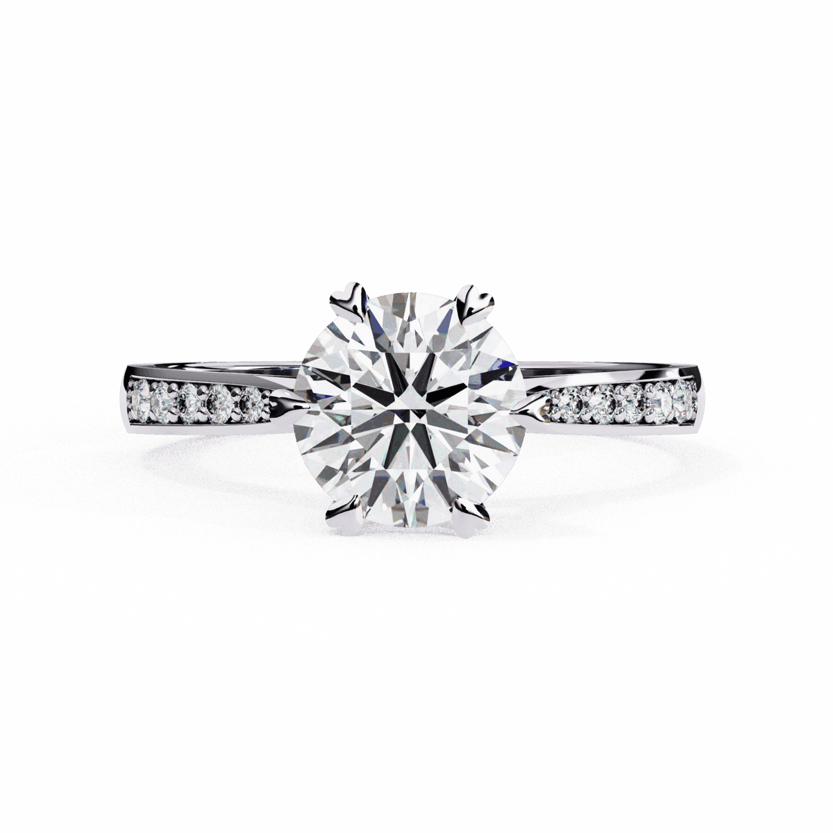 1.5 Carat Round Channel Setting Solitaire Ring in Moissanite | House of Estara