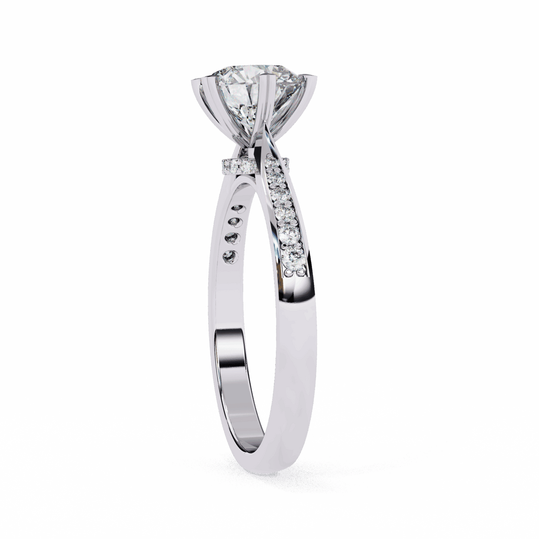 1.5 Carat Round Channel Setting Solitaire Ring in Moissanite | House of Estara