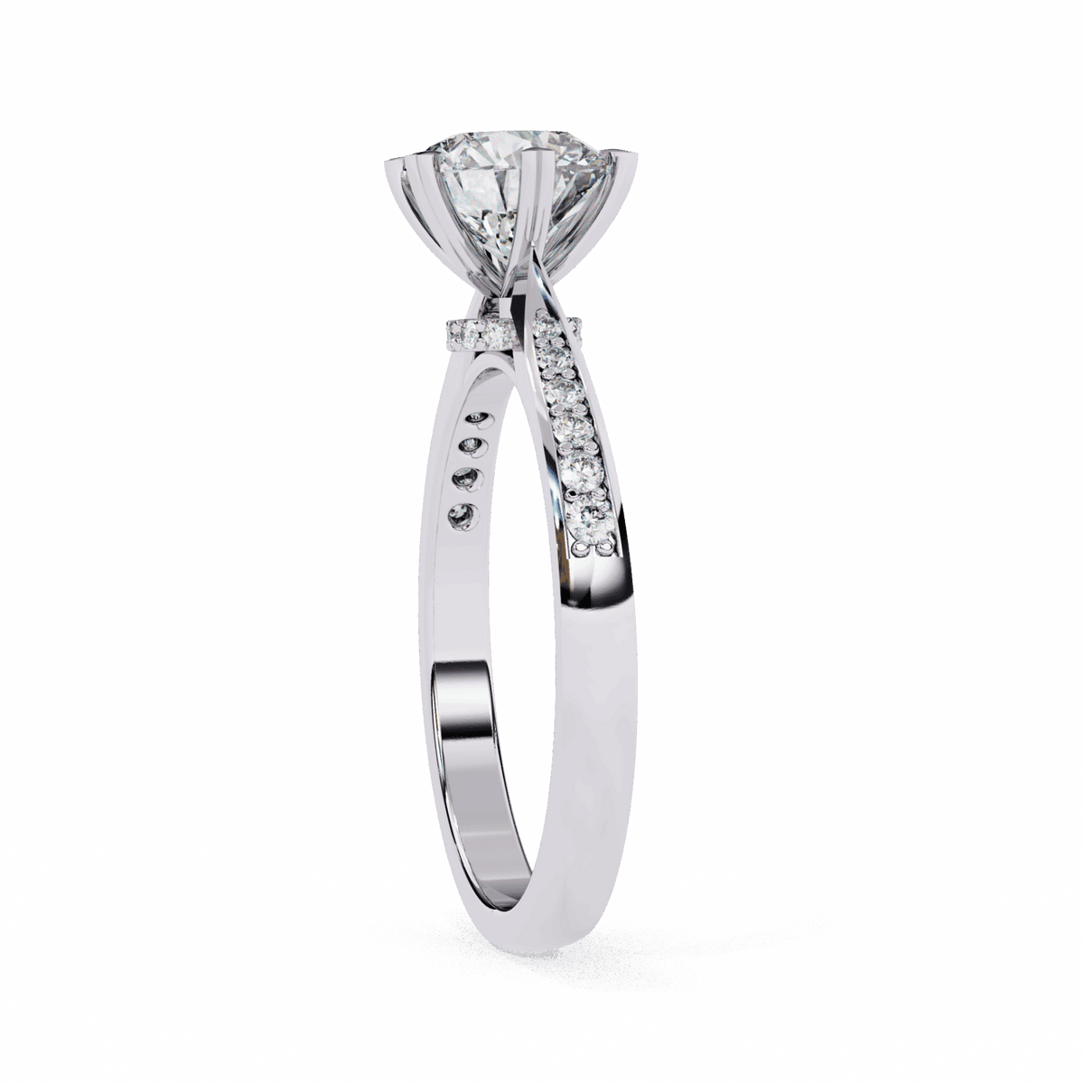 1.5 Carat Round Channel Setting Solitaire Ring in Moissanite | House of Estara