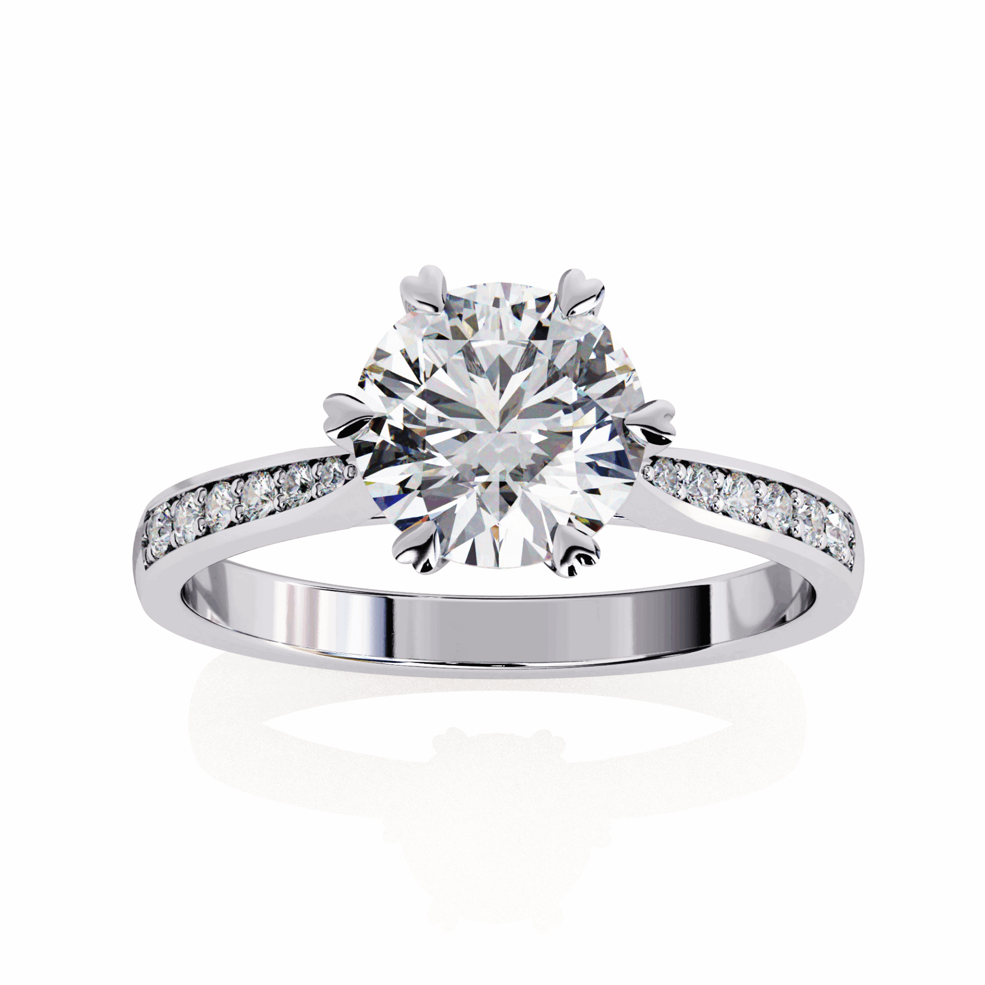 1.5 Carat Round Channel Setting Solitaire Ring in Moissanite | House of Estara
