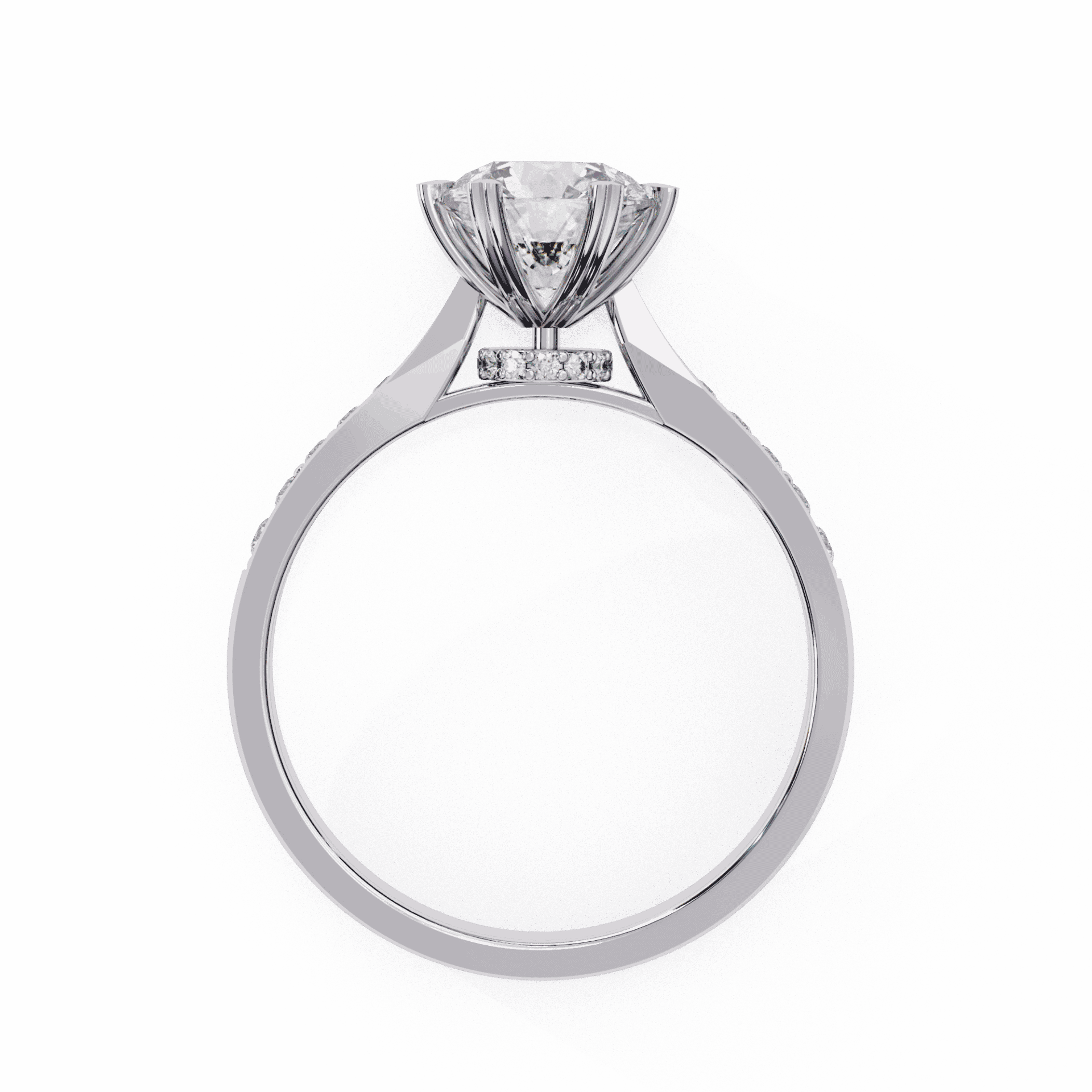 1.5 Carat Round Channel Setting Solitaire Ring in Moissanite | House of Estara