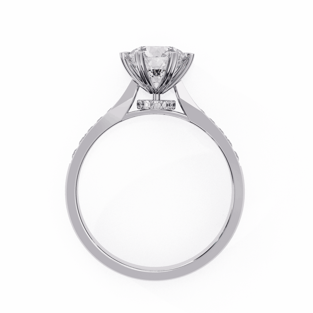 1.5 Carat Round Channel Setting Solitaire Ring in Moissanite | House of Estara