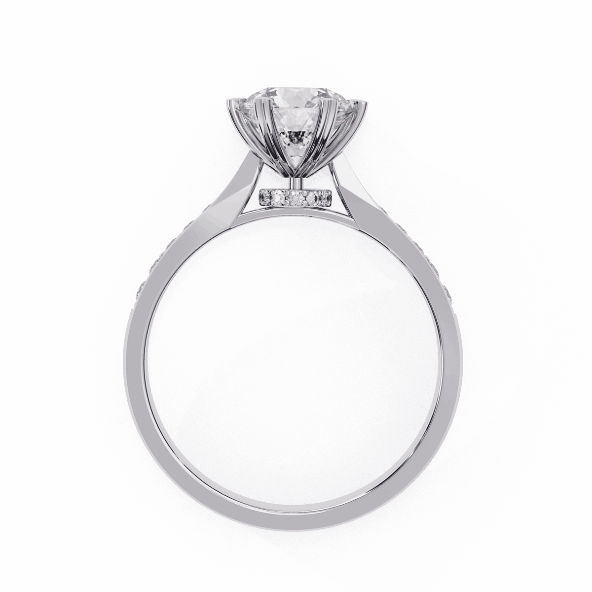 1.5 Carat Round Channel Setting Solitaire Ring in Moissanite | House of Estara