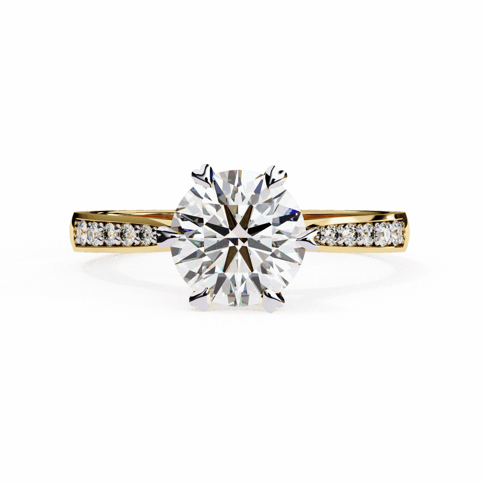 1.5 Carat Round Channel Setting Solitaire Ring in Moissanite | House of Estara