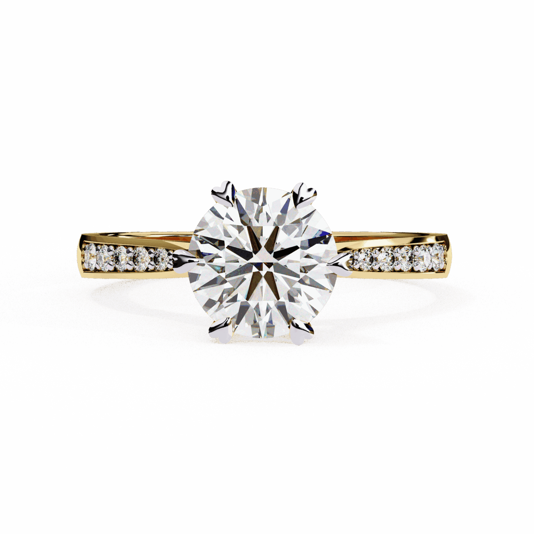 1.5 Carat Round Channel Setting Solitaire Ring in Moissanite | House of Estara