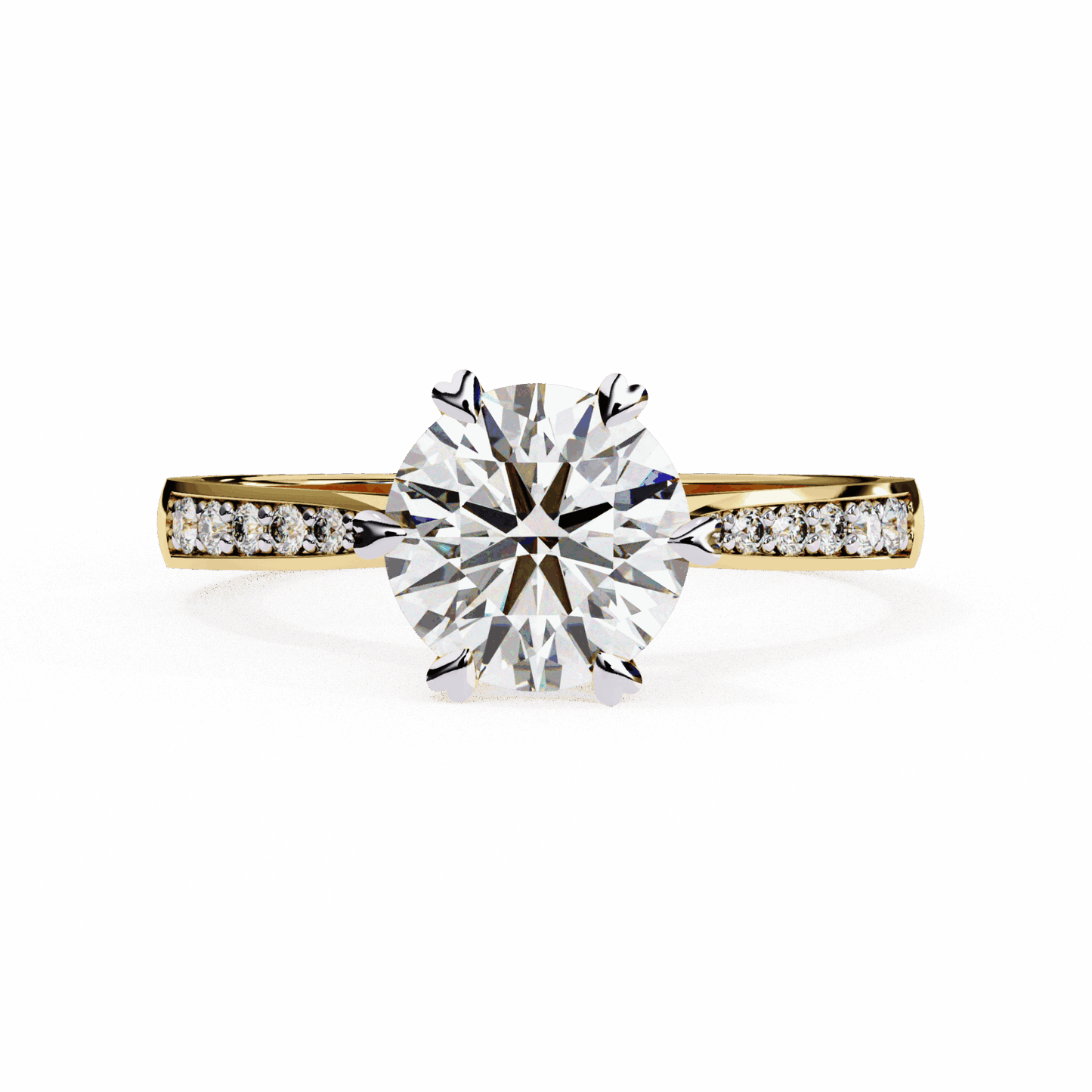 1.5 Carat Round Channel Setting Solitaire Ring in Moissanite | House of Estara