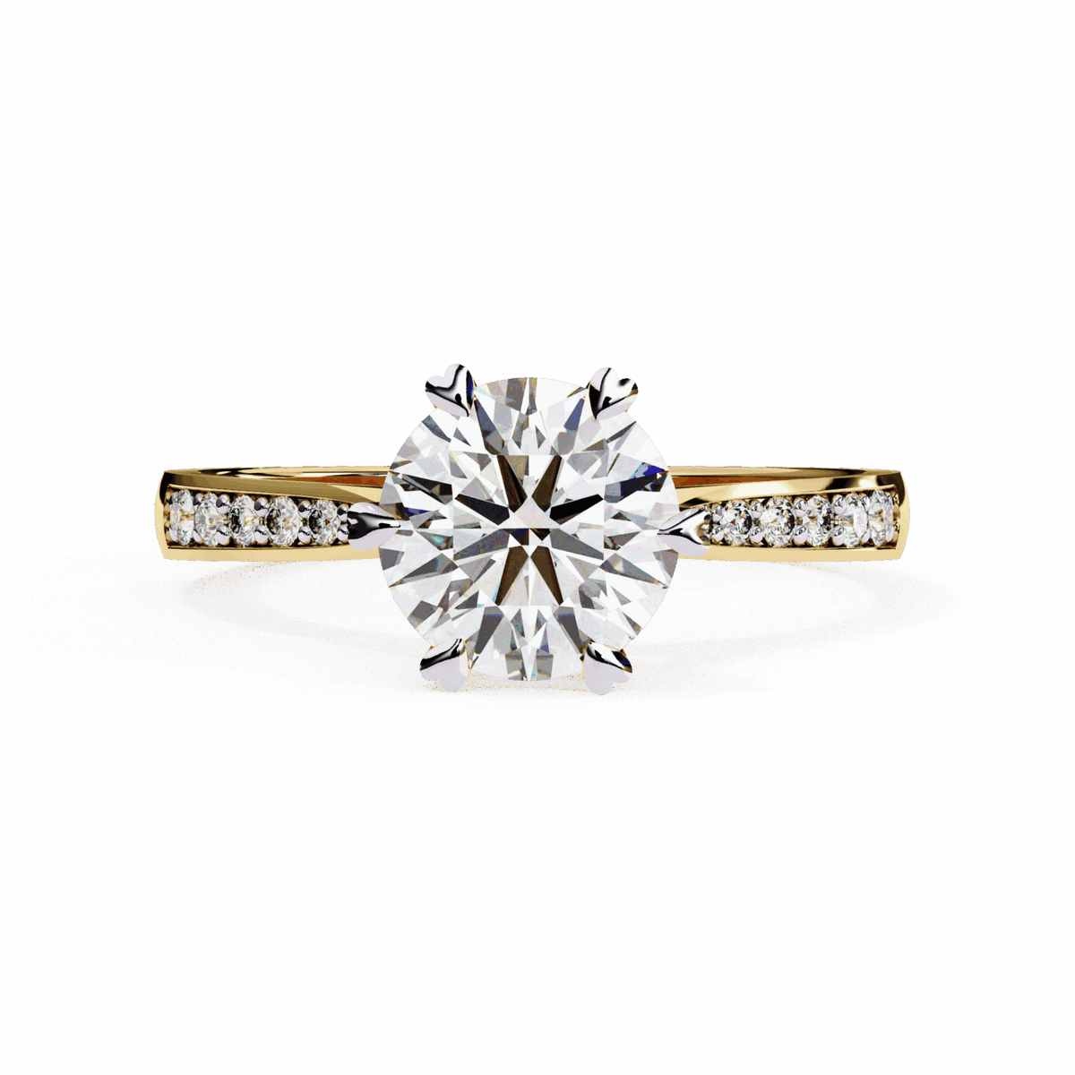 1.5 Carat Round Channel Setting Solitaire Ring in Moissanite | House of Estara
