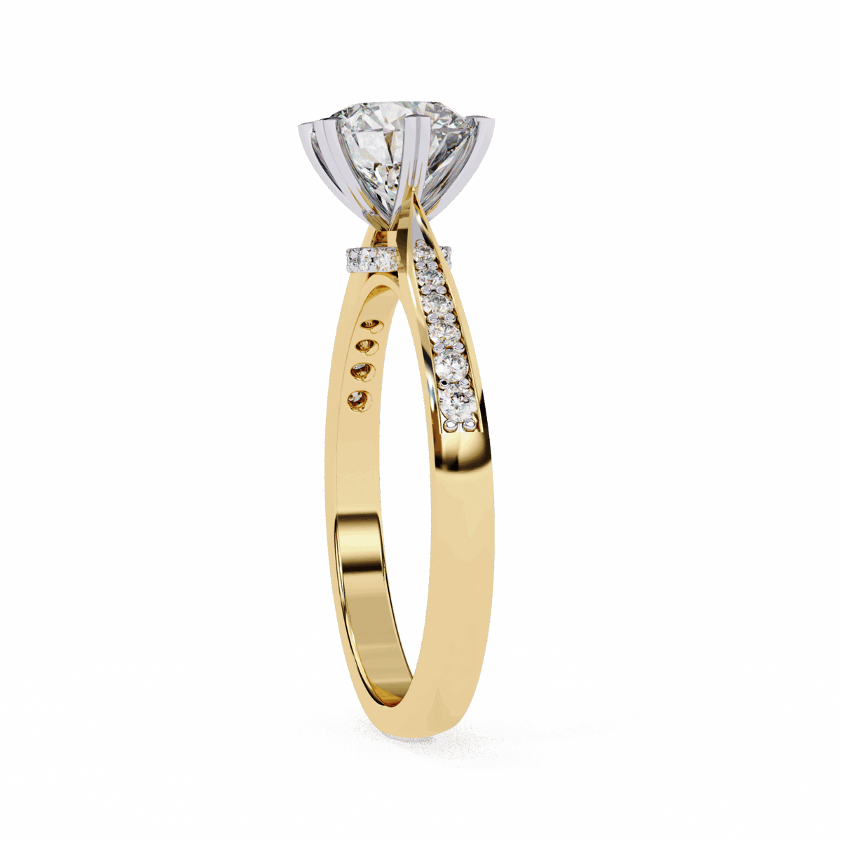 1.5 Carat Round Channel Setting Solitaire Ring in Moissanite | House of Estara