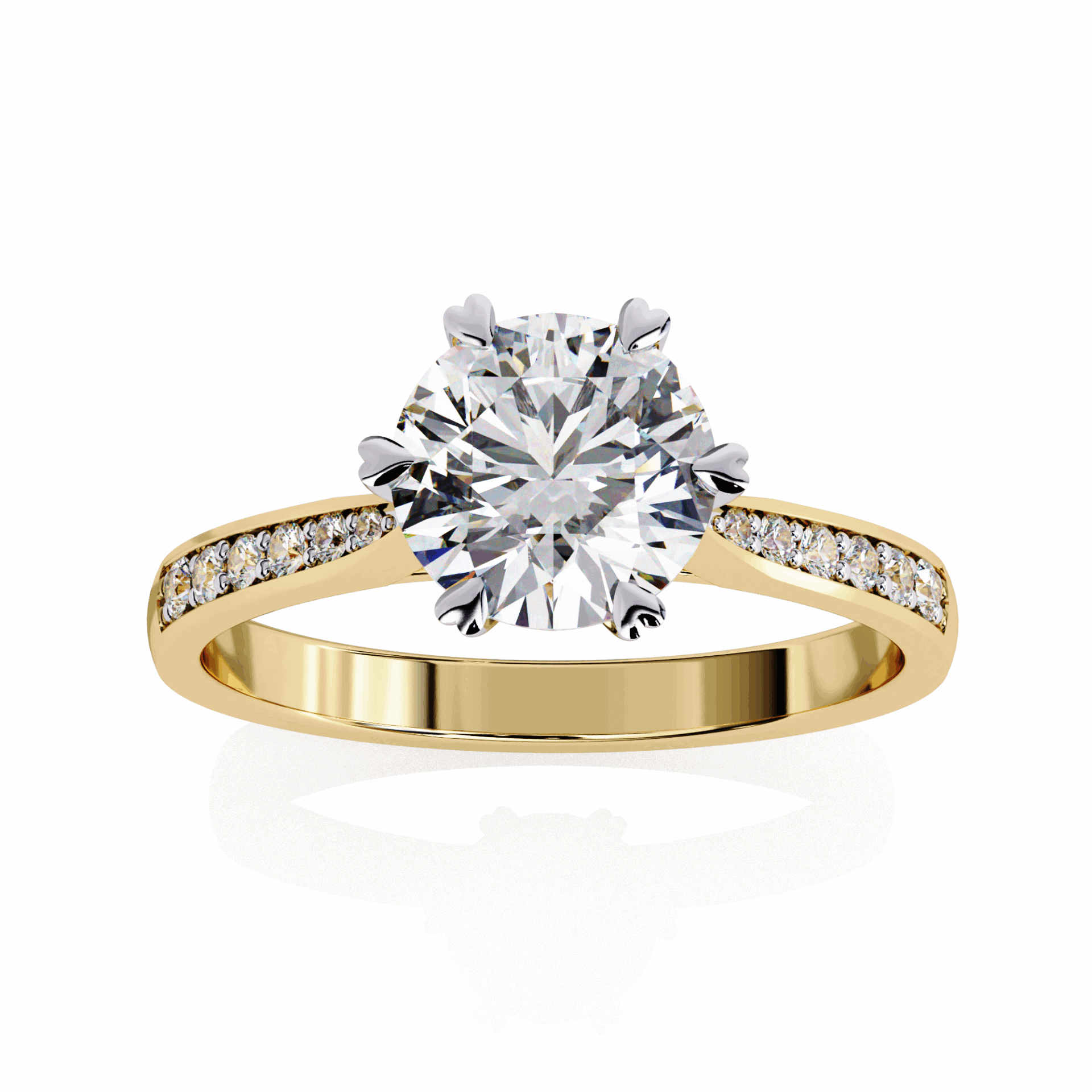 1.5 Carat Round Channel Setting Solitaire Ring in Moissanite | House of Estara