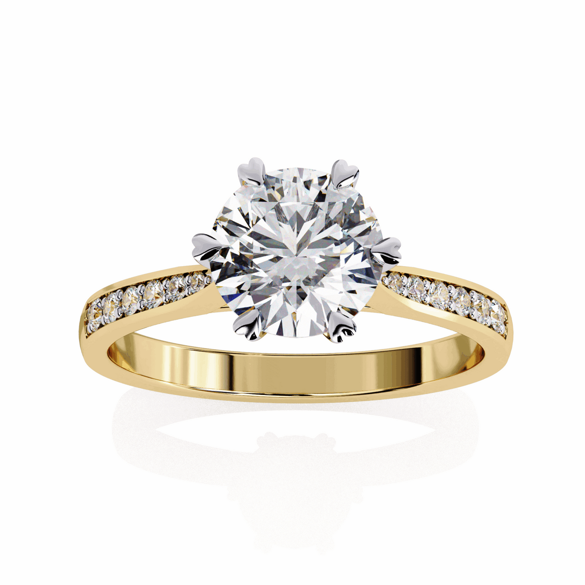 1.5 Carat Round Channel Setting Solitaire Ring in Moissanite | House of Estara