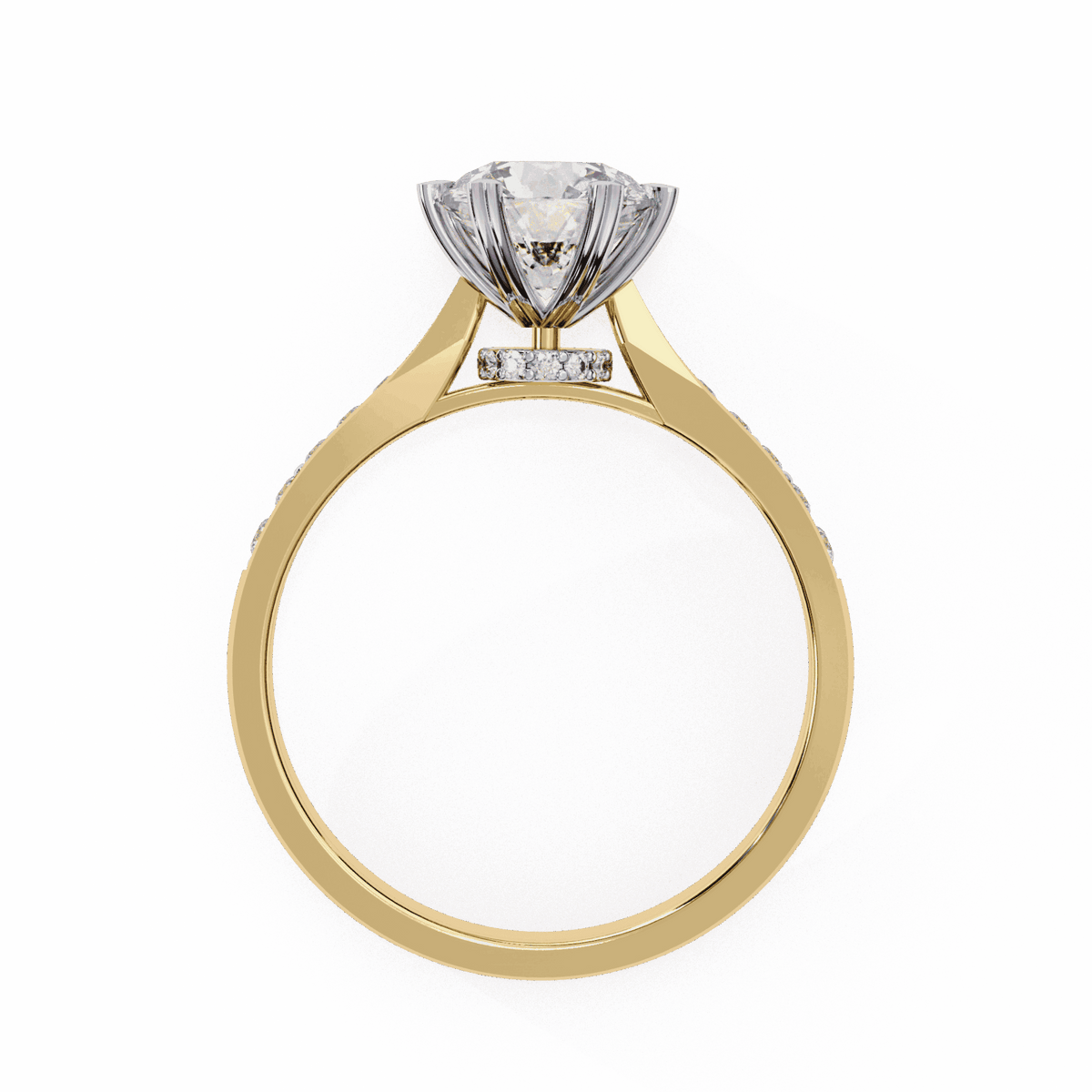 1.5 Carat Round Channel Setting Solitaire Ring in Moissanite | House of Estara