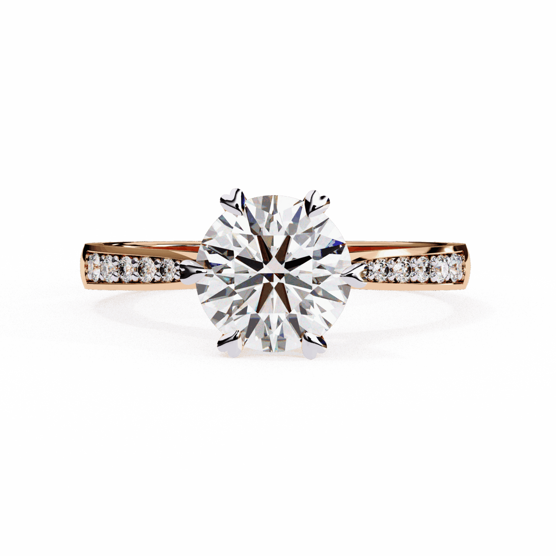 1.5 Carat Round Channel Setting Solitaire Ring in Moissanite | House of Estara