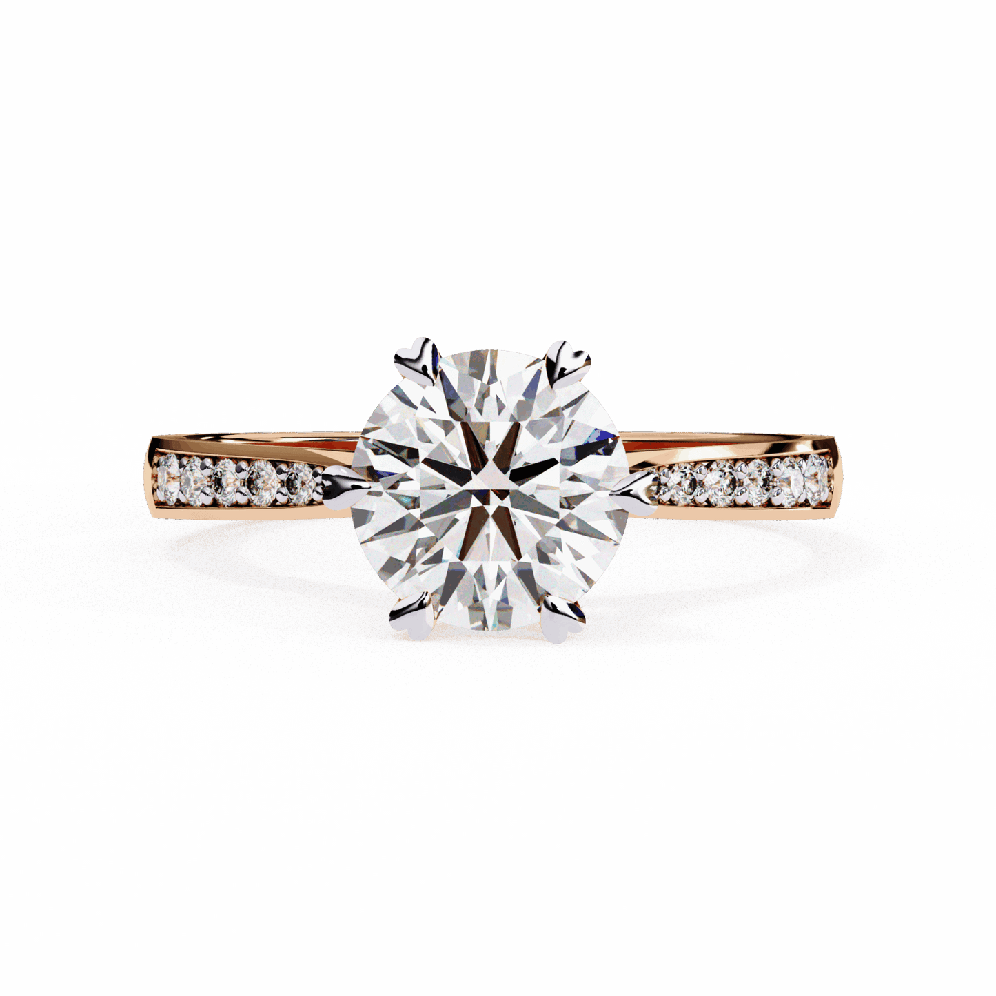 1.5 Carat Round Channel Setting Solitaire Ring in Moissanite | House of Estara