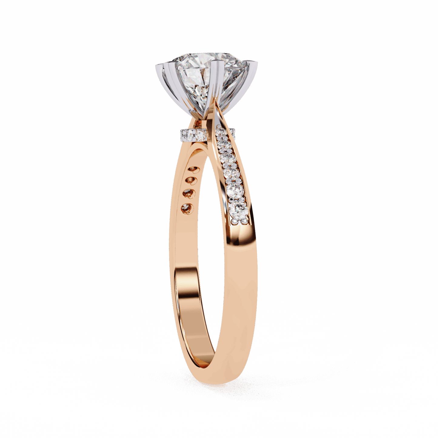 1.5 Carat Round Channel Setting Solitaire Ring in Moissanite | House of Estara