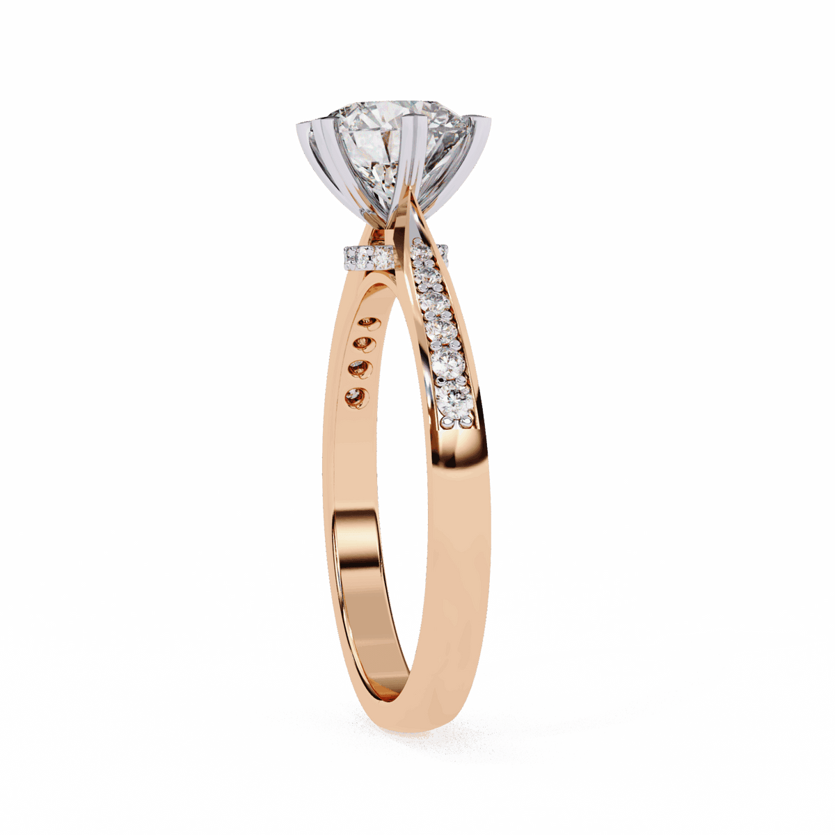 1.5 Carat Round Channel Setting Solitaire Ring in Moissanite | House of Estara
