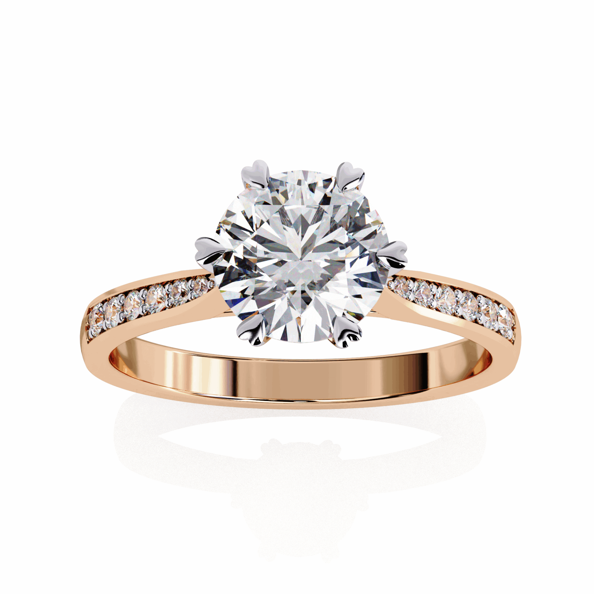 1.5 Carat Round Channel Setting Solitaire Ring in Moissanite | House of Estara