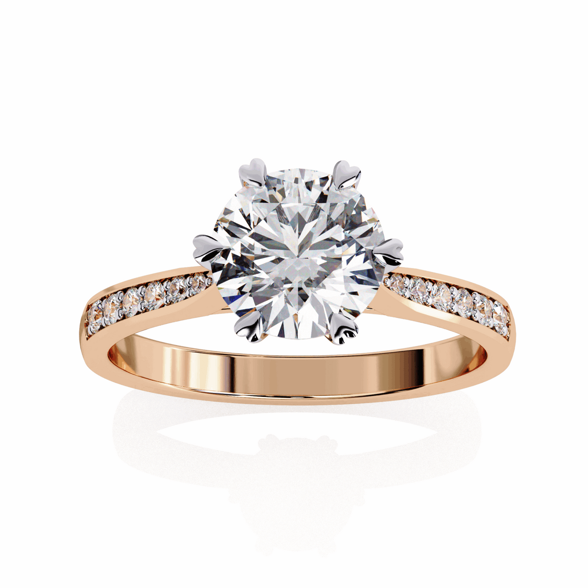 1.5 Carat Round Channel Setting Solitaire Ring in Moissanite | House of Estara