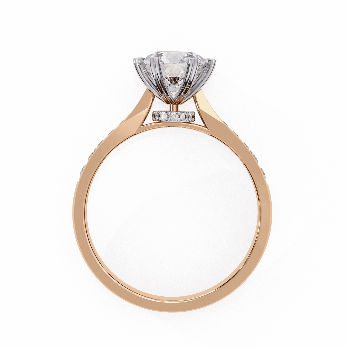 1.5 Carat Round Channel Setting Solitaire Ring in Moissanite | House of Estara