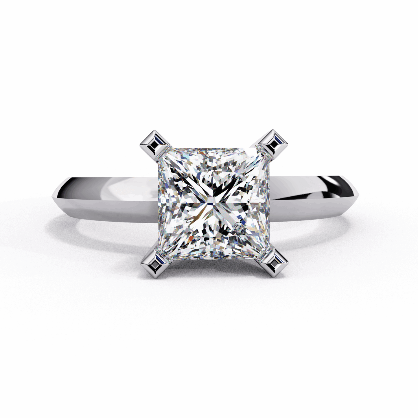 1.75 Carat Princess Classic Solitaire Forever Band in Moissanite | House of Estara
