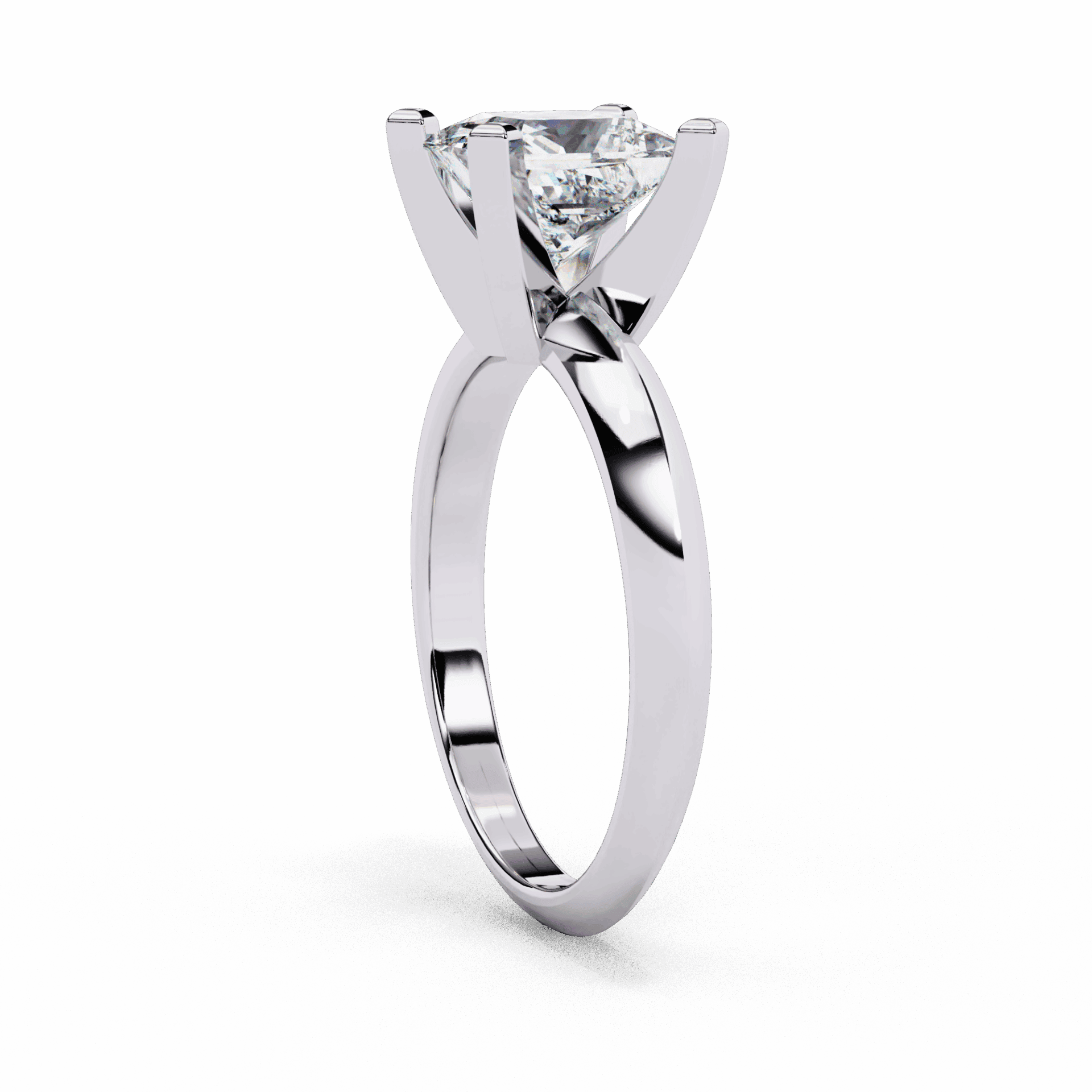 1.75 Carat Princess Classic Solitaire Forever Band in Moissanite | House of Estara