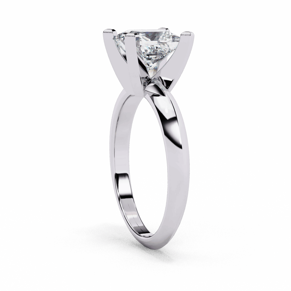 1.75 Carat Princess Classic Solitaire Forever Band in Moissanite | House of Estara