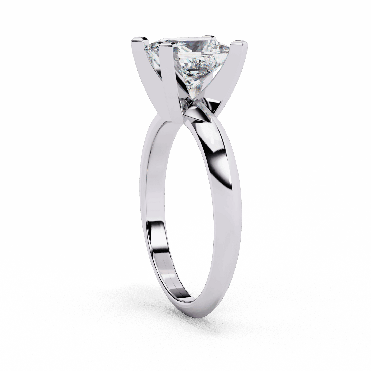 1.75 Carat Princess Classic Solitaire Forever Band in Moissanite | House of Estara