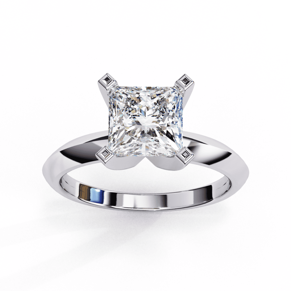 1.75 Carat Princess Classic Solitaire Forever Band in Moissanite | House of Estara