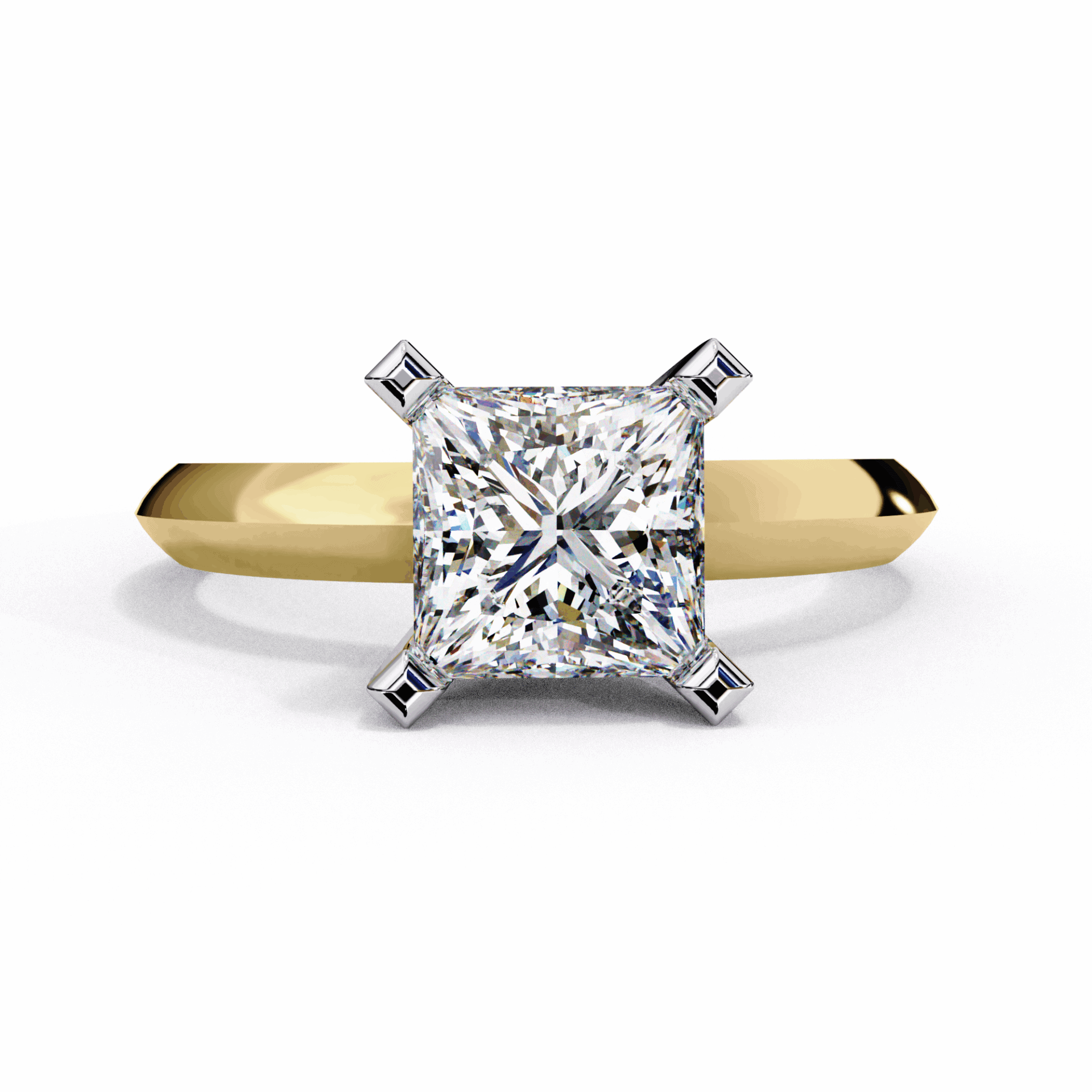 1.75 Carat Princess Classic Solitaire Forever Band in Moissanite | House of Estara