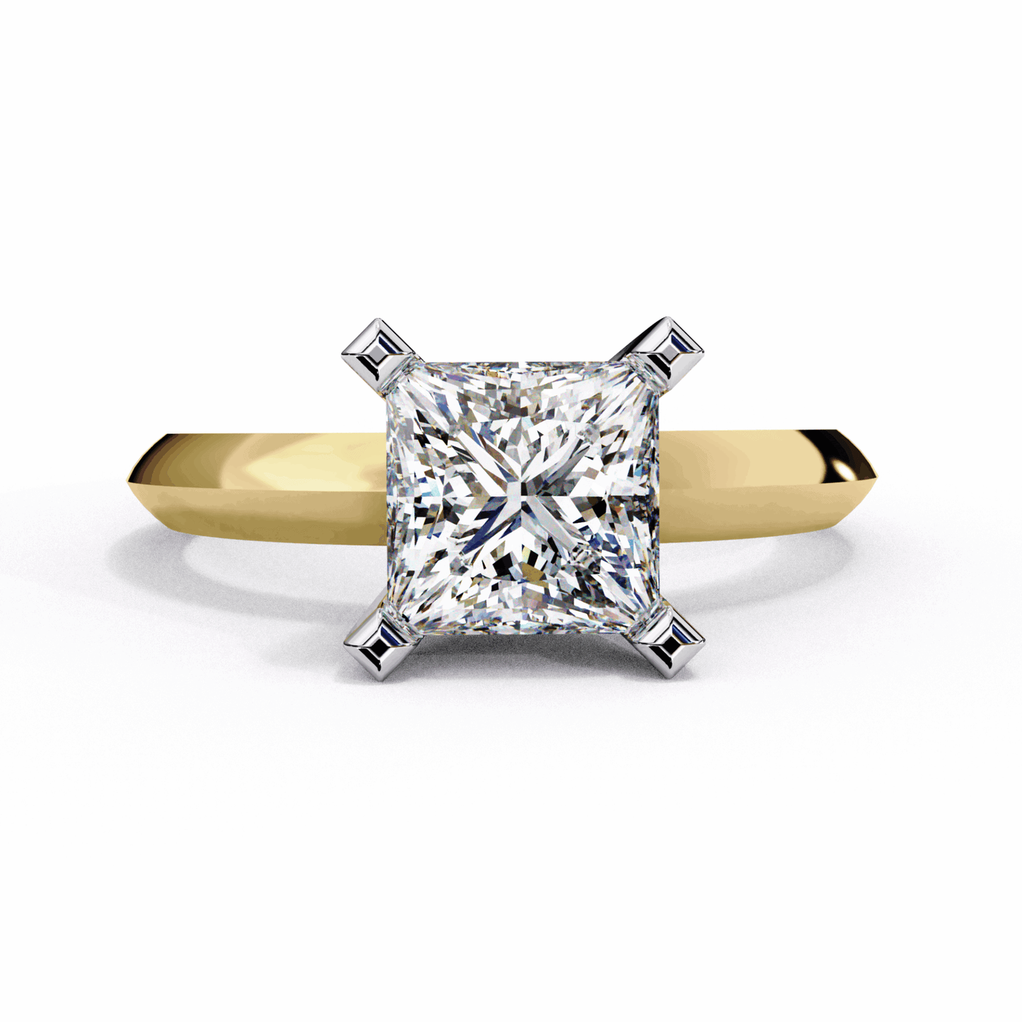 1.75 Carat Princess Classic Solitaire Forever Band in Moissanite | House of Estara
