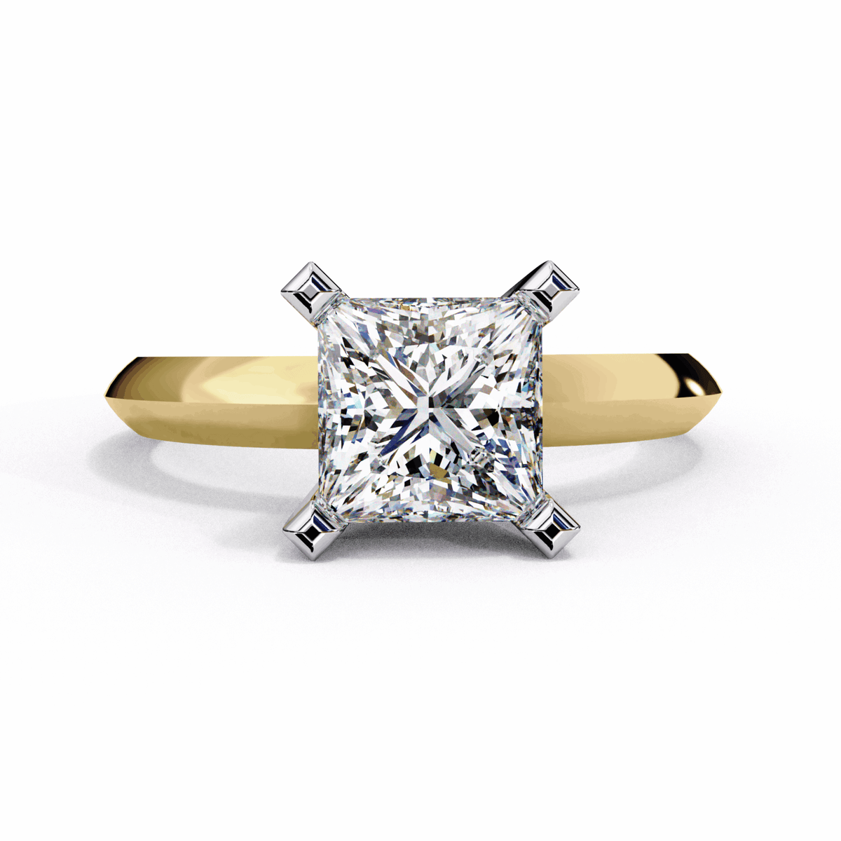 1.75 Carat Princess Classic Solitaire Forever Band in Moissanite | House of Estara