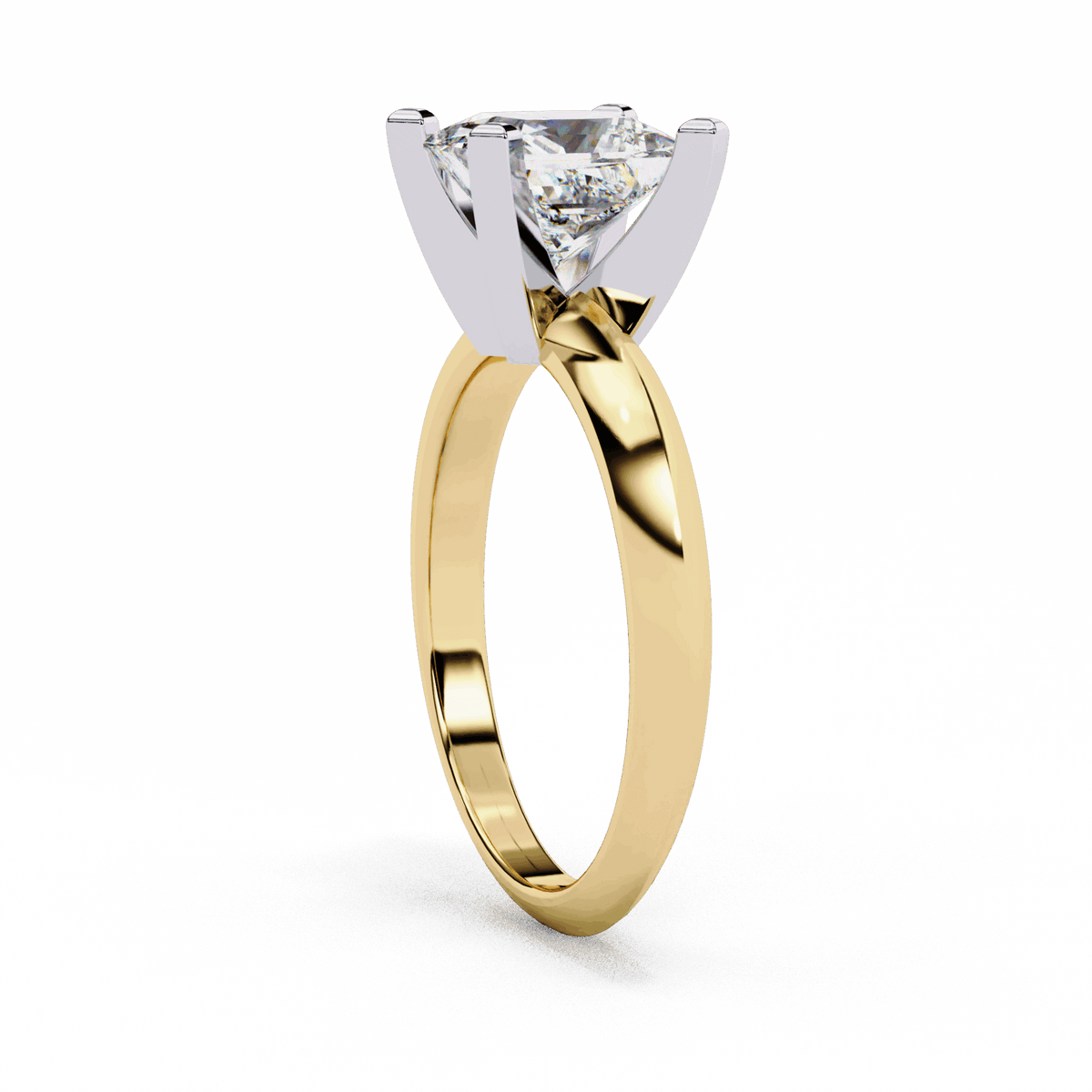 1.75 Carat Princess Classic Solitaire Forever Band in Moissanite | House of Estara