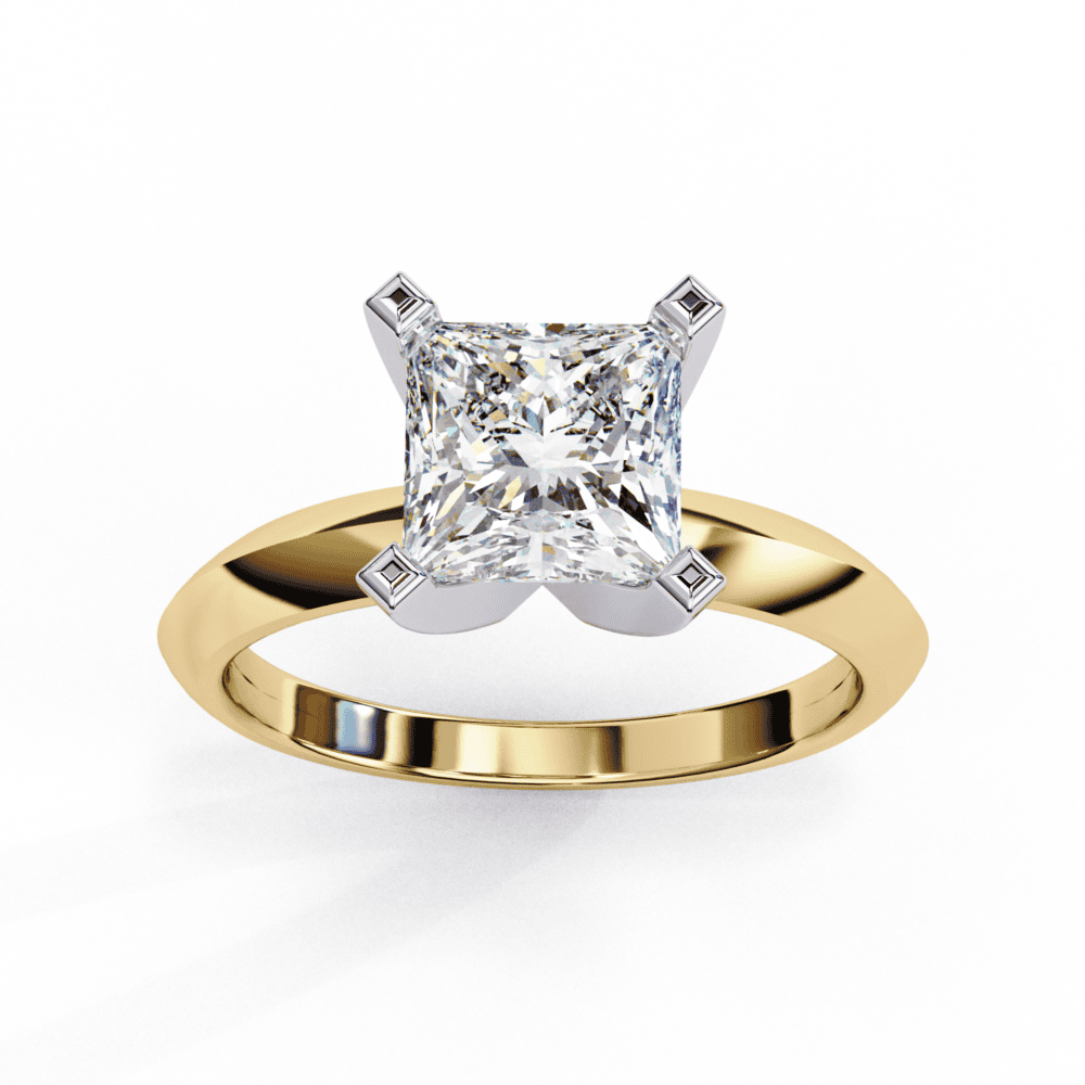 1.75 Carat Princess Classic Solitaire Forever Band in Moissanite | House of Estara