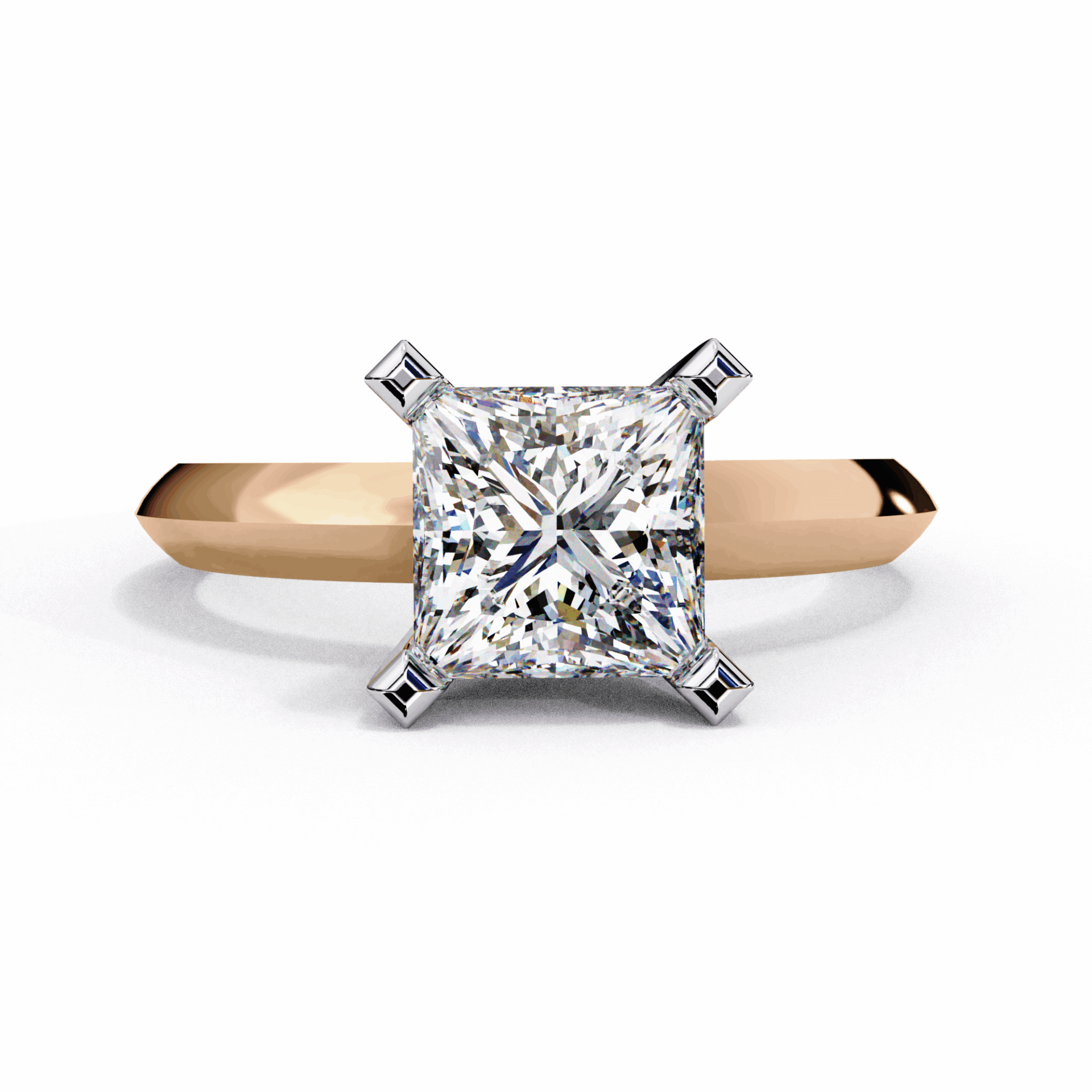 1.75 Carat Princess Classic Solitaire Forever Band in Moissanite | House of Estara