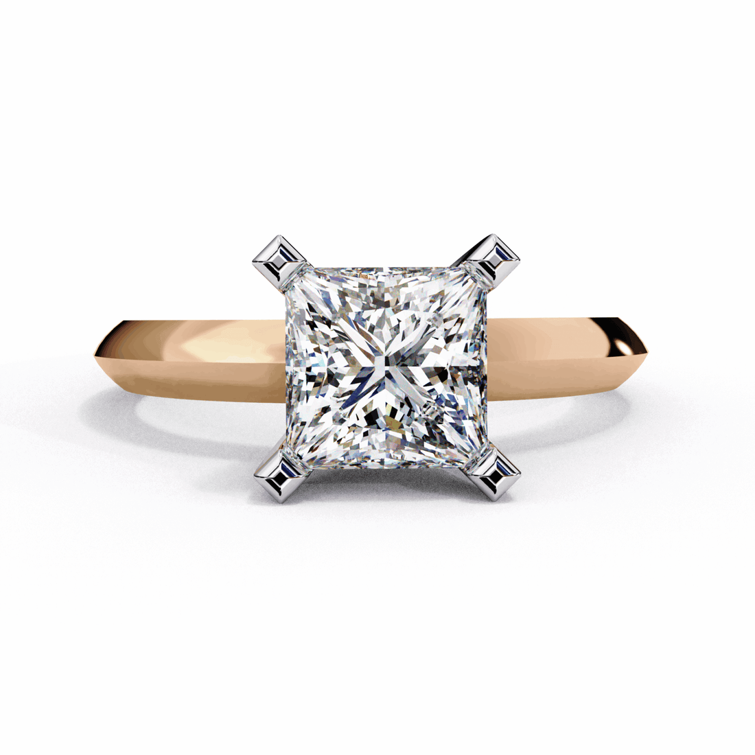 1.75 Carat Princess Classic Solitaire Forever Band in Moissanite | House of Estara