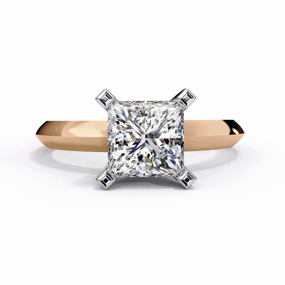 1.75 Carat Princess Classic Solitaire Forever Band in Moissanite | House of Estara