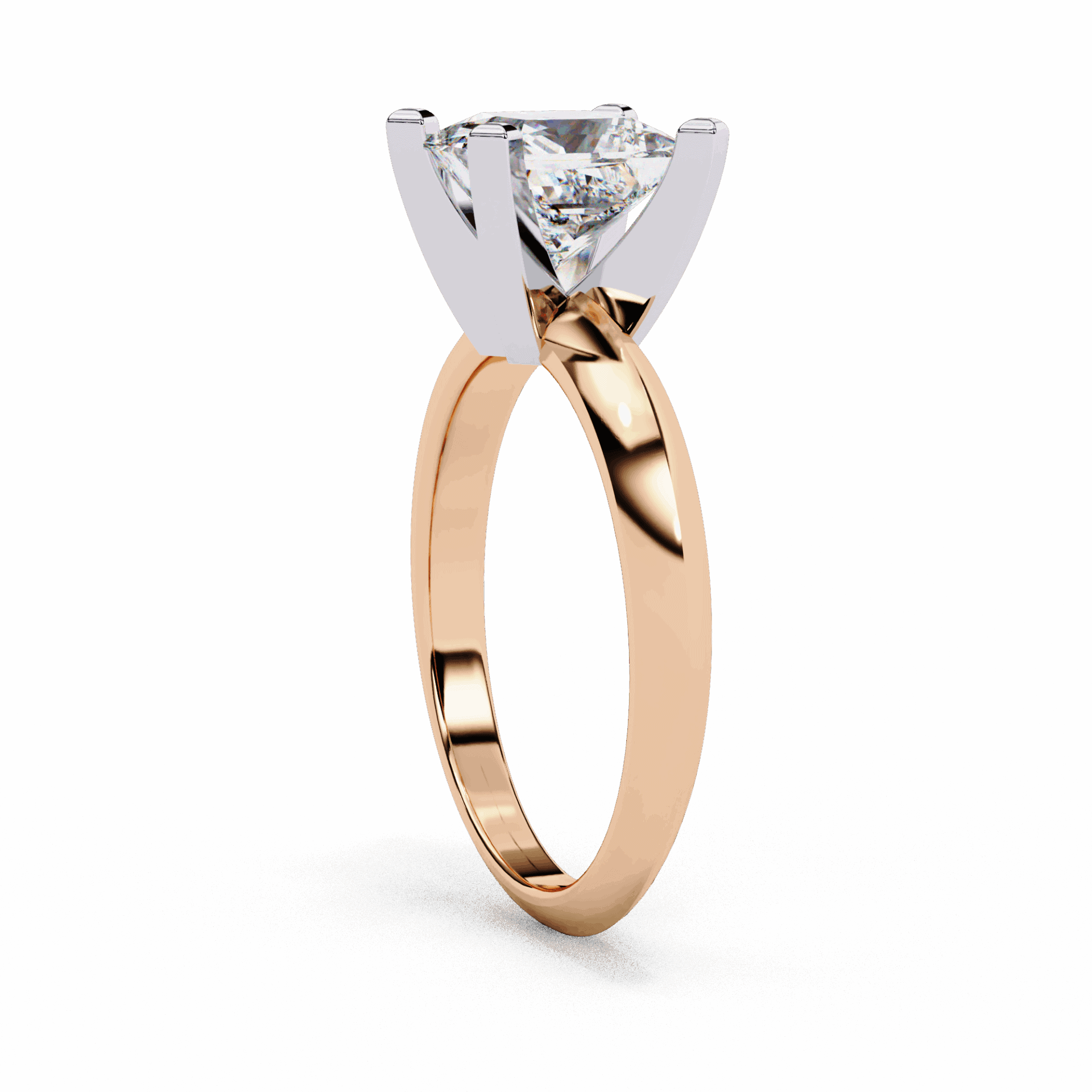 1.75 Carat Princess Classic Solitaire Forever Band in Moissanite | House of Estara