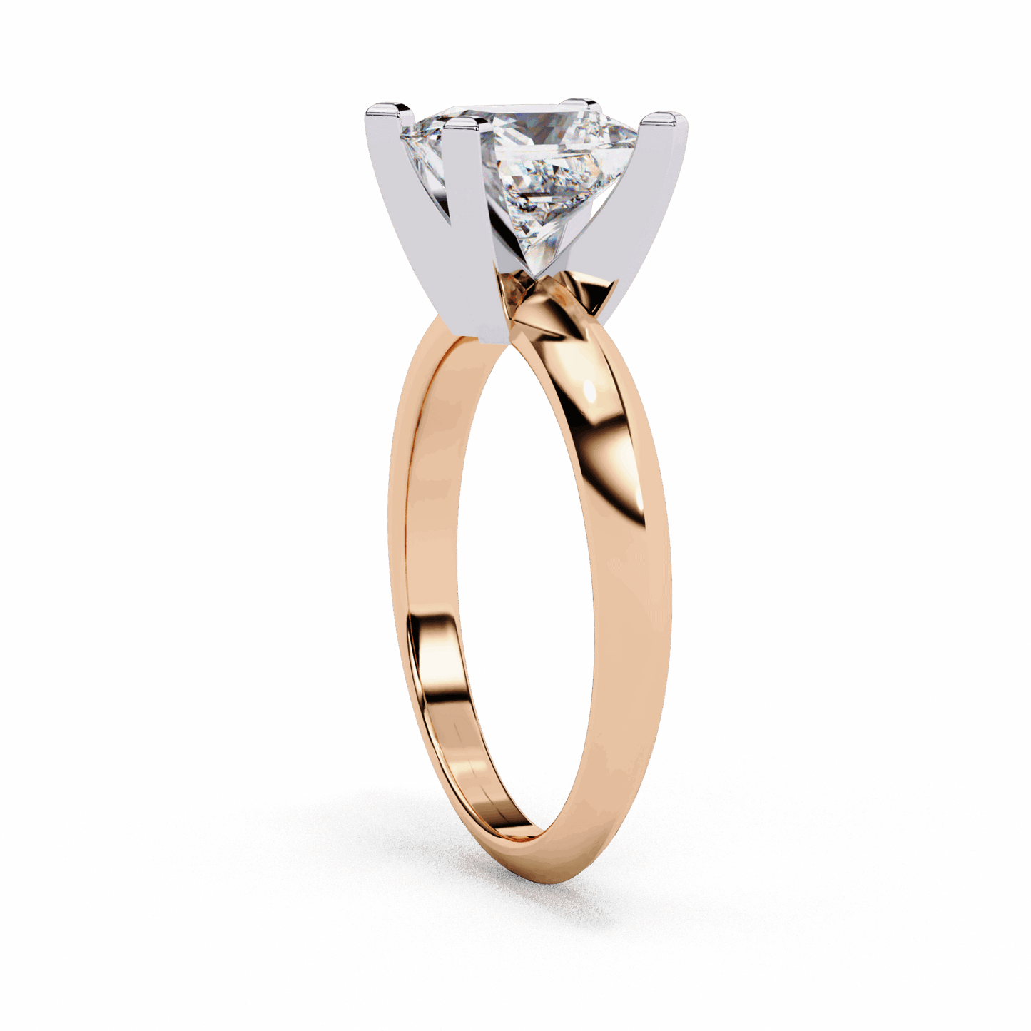 1.75 Carat Princess Classic Solitaire Forever Band in Moissanite | House of Estara