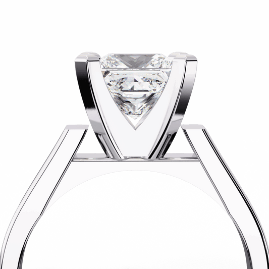 1.75 Carat Princess Classic Solitaire Band in Moissanite | House of Estara