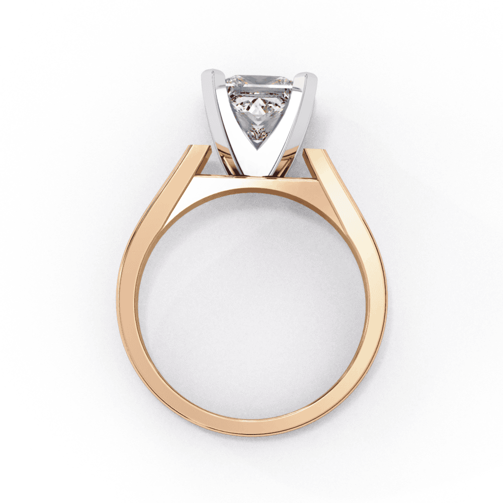 1.75 Carat Princess Classic Solitaire Band in Moissanite | House of Estara
