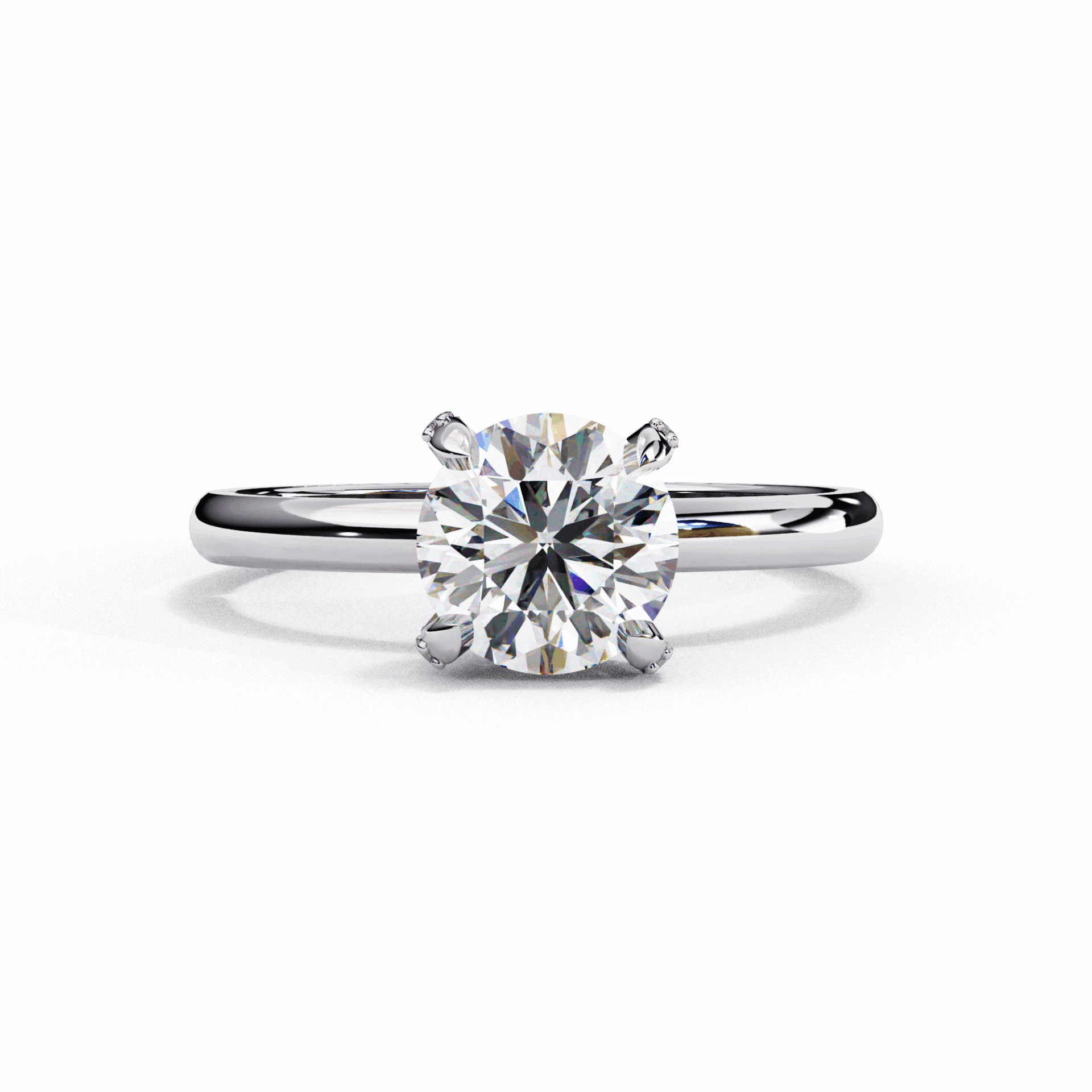 1.25 Carat Round Forever Solitaire Band in Moissanite | House of Estara